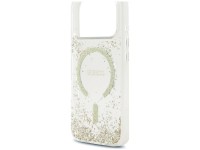 Capa MagSafe Guess com base em resina e glitter para iPhone 18 Pro / 17 Pro - Dourada