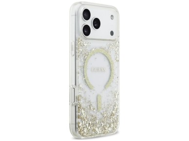 Funda Guess Resin Bottom Glitter MagSafe para iPhone 18 Pro Max / 17 Pro Max - Oro Funda Guess Resin Bottom Glitter MagSafe para iPhone 18 Pro Max / 17 Pro Max - Oro