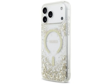 Funda Guess Resin Bottom Glitter MagSafe para iPhone 18 Pro Max / 17 Pro Max - Oro Funda Guess Resin Bottom Glitter MagSafe para iPhone 18 Pro Max / 17 Pro Max - Oro