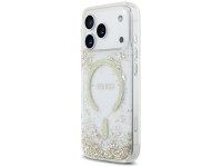 Capa MagSafe Guess com base em resina e glitter para iPhone 18 Pro / 17 Pro - Dourada