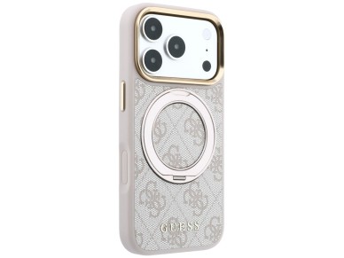 Guess Ring Stand 360 4G Classic Logo MagSafe Case for iPhone 17 Pro Max / 18 Pro Max - Pink Guess Ring Stand 360 4G Classic Logo MagSafe Case for iPhone 17 Pro Max / 18 Pro Max - Pink