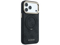 Capa Guess Ring Stand 360 4G Classic Logo MagSafe para iPhone 17 Pro Max / 18 Pro Max - Preta