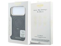 Capa Guess Ring Stand 360 4G Classic Logo MagSafe para iPhone 17 Pro / 18 Pro - Preta Capa Guess Ring Stand 360 4G Classic Logo MagSafe para iPhone 17 Pro / 18 Pro - Preta