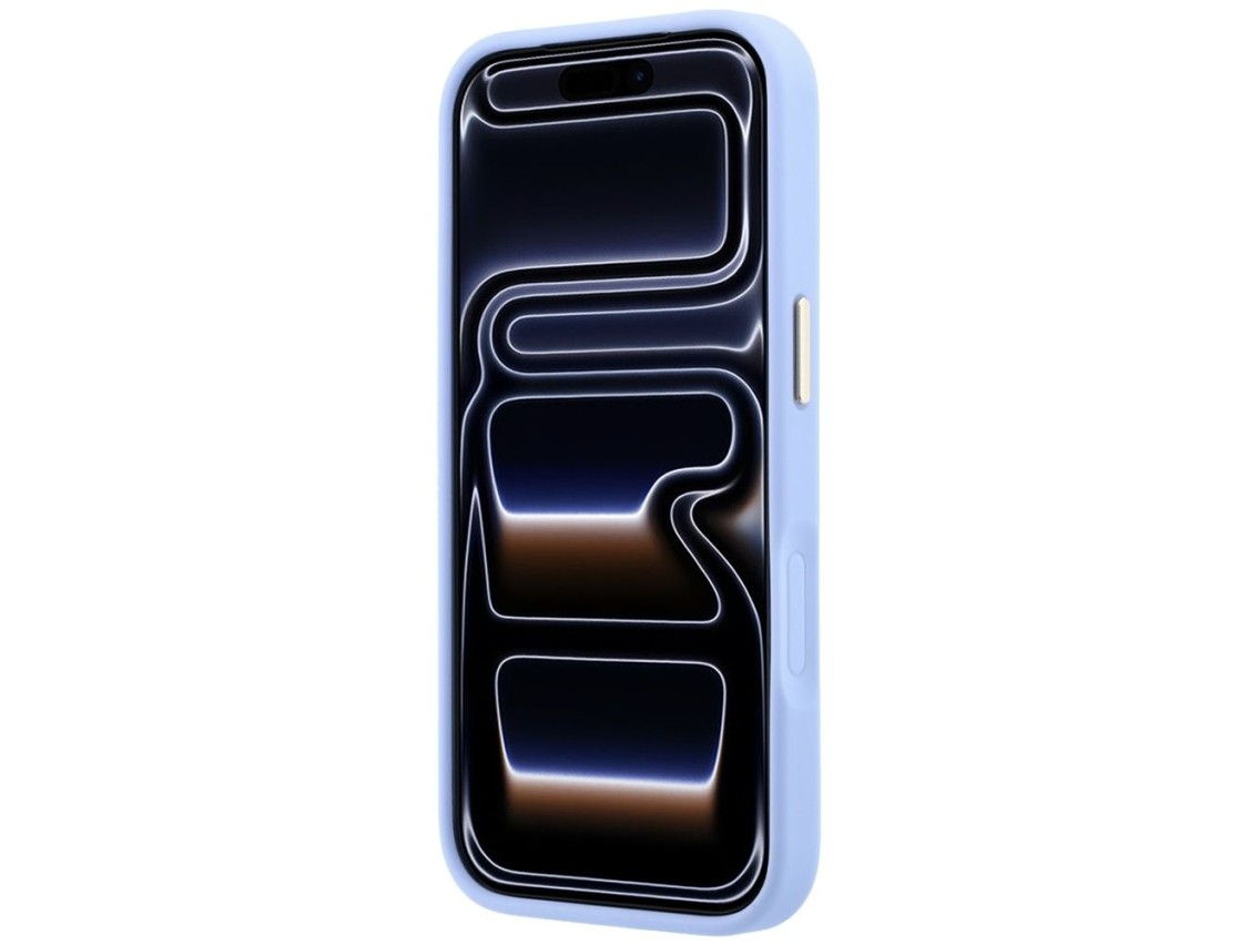 Capa Guess Saffiano Peony & Ring MagSafe para iPhone 17 Pro / 18 Pro - azul claro