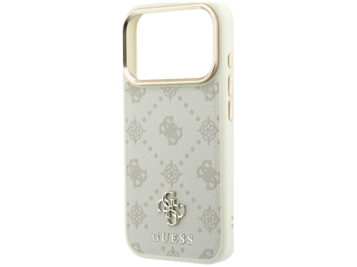 Guess Peony 4G Small Logo MagSafe Case for iPhone 17 Pro Max / 18 Pro Max - Beige