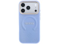 Capa Guess Saffiano Peony & Ring MagSafe para iPhone 17 Pro / 18 Pro - azul claro Capa Guess Saffiano Peony & Ring MagSafe para iPhone 17 Pro / 18 Pro - azul claro