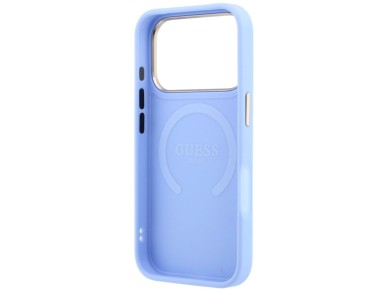 Guess Saffiano Peony & Ring MagSafe case for iPhone 17 Pro / 18 Pro - light blue Guess Saffiano Peony & Ring MagSafe case for iPhone 17 Pro / 18 Pro - light blue