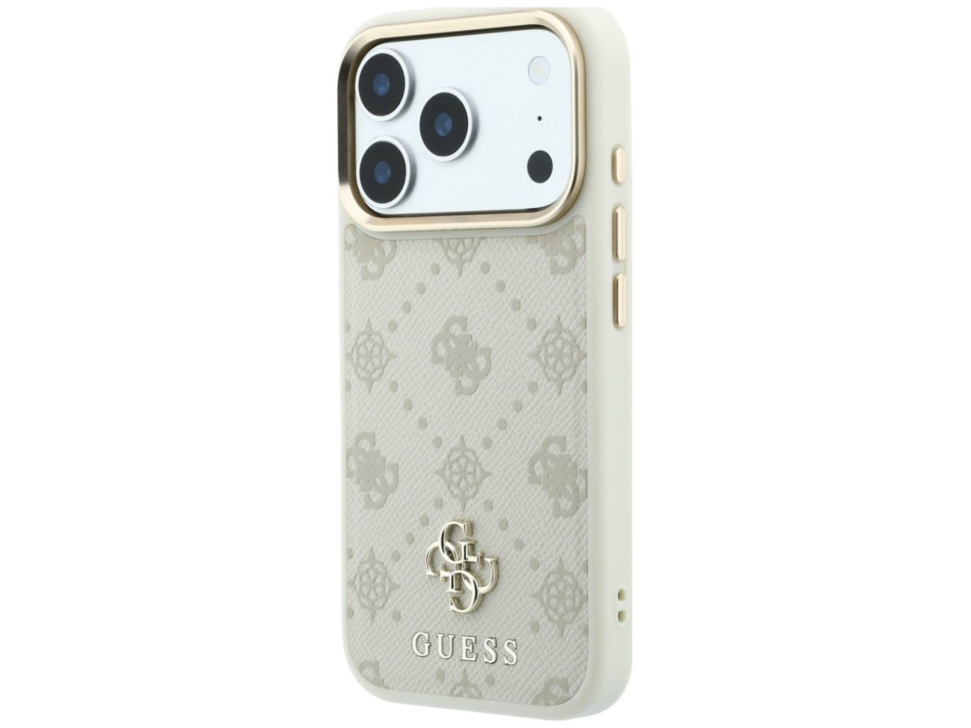 Guess Peony 4G Small Logo MagSafe Case for iPhone 17 Pro Max / 18 Pro Max - Beige