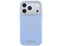 Capa Guess Perfurada 4G com Logo Dourado e MagSafe para iPhone 18 Pro Max / 17 Pro Max - Azul Claro Capa Guess Perfurada 4G com Logo Dourado e MagSafe para iPhone 18 Pro Max / 17 Pro Max - Azul Claro