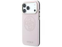 Funda Guess perforada con logo dorado 4G y MagSafe para iPhone 17 Pro Max / 18 Pro Max - Rosa