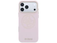 Funda Guess perforada con logo dorado 4G y MagSafe para iPhone 17 Pro Max / 18 Pro Max - Rosa