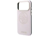 Funda Guess perforada con logo dorado 4G y MagSafe para iPhone 17 Pro Max / 18 Pro Max - Rosa