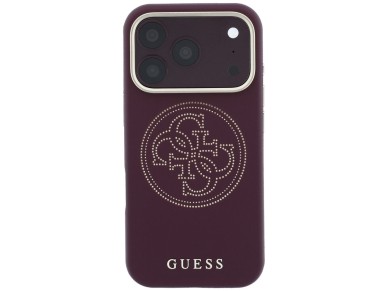 Capa Guess Perfurada 4G com Logo Dourado e MagSafe para iPhone 18 Pro / 17 Pro - Bord�