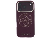 Capa Guess Perfurada 4G com Logo Dourado e MagSafe para iPhone 18 Pro / 17 Pro - Bordô Capa Guess Perfurada 4G com Logo Dourado e MagSafe para iPhone 18 Pro / 17 Pro - Bordô
