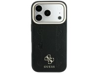 Capa Guess Stripe Peony 4G Logo MagSafe para iPhone 17 Pro / 18 Pro - Preta