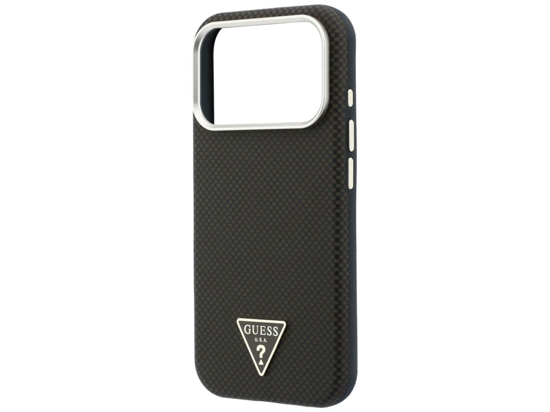 Guess Kevlar Triangle Logo MagSafe Case for iPhone 17 Pro Max / 18 Pro Max - Brown