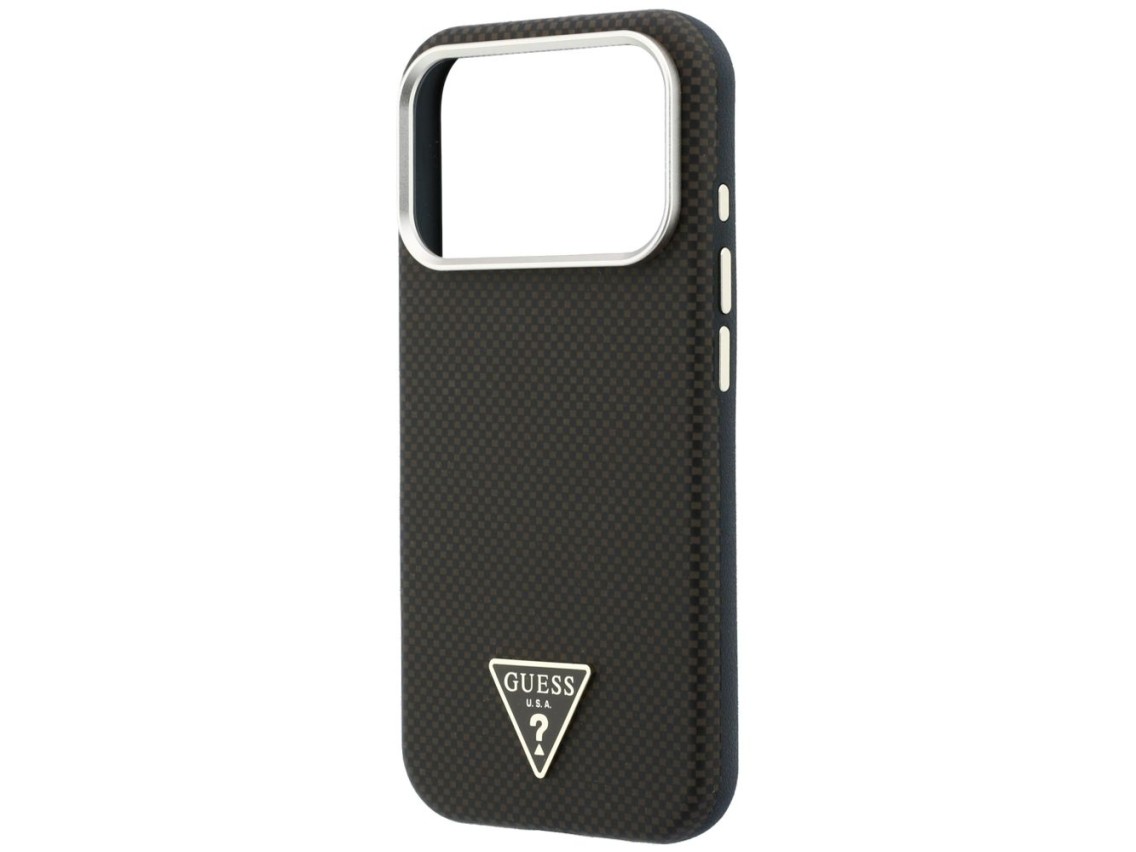 Guess Kevlar Triangle Logo MagSafe Case for iPhone 17 Pro Max / 18 Pro Max - Brown