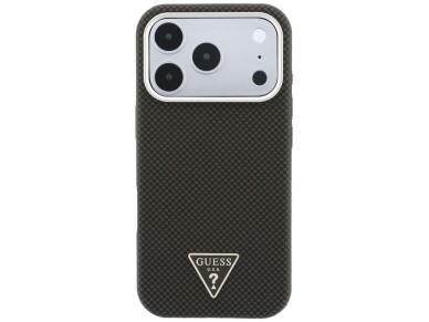 Capa Guess Kevlar com Logo Triangular e MagSafe para iPhone 17 Pro / 18 Pro - Marrom