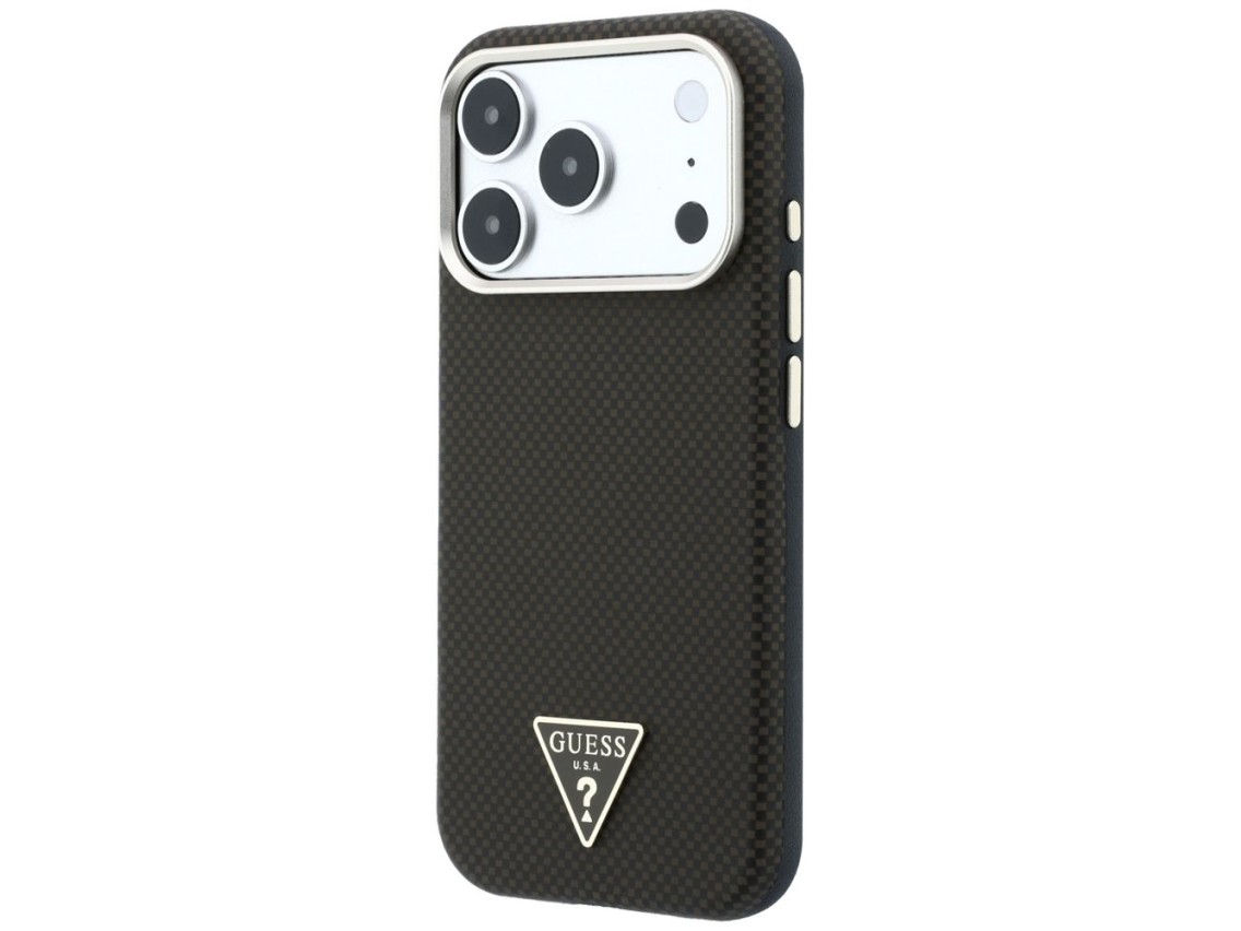 Guess Kevlar Triangle Logo MagSafe Case for iPhone 17 Pro Max / 18 Pro Max - Brown