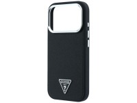Capa MagSafe com logo triangular texturizado da Guess para iPhone 17 Pro / 18 Pro - Preta Capa MagSafe com logo triangular texturizado da Guess para iPhone 17 Pro / 18 Pro - Preta
