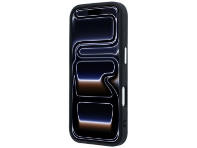 Guess Grained Triangle Logo MagSafe Case for iPhone 17 Pro Max / 18 Pro Max - Black
