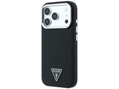 Guess Grained Triangle Logo MagSafe Case for iPhone 17 Pro / 18 Pro - Black Guess Grained Triangle Logo MagSafe Case for iPhone 17 Pro / 18 Pro - Black