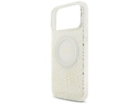 Guess IML Flowers Allover Electroplated with Pearl Strap MagSafe Case for iPhone 18 Pro Max / 17 Pro