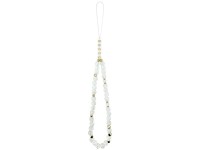 Guess IML Flowers Allover Electroplated with Pearl Strap MagSafe Case for iPhone 18 Pro / 17 Pro - W