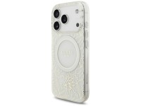 Guess IML Flowers Allover Electroplated with Pearl Strap MagSafe Case for iPhone 18 Pro / 17 Pro - W Guess IML Flowers Allover Electroplated with Pearl Strap MagSafe Case for iPhone 18 Pro / 17 Pro - W