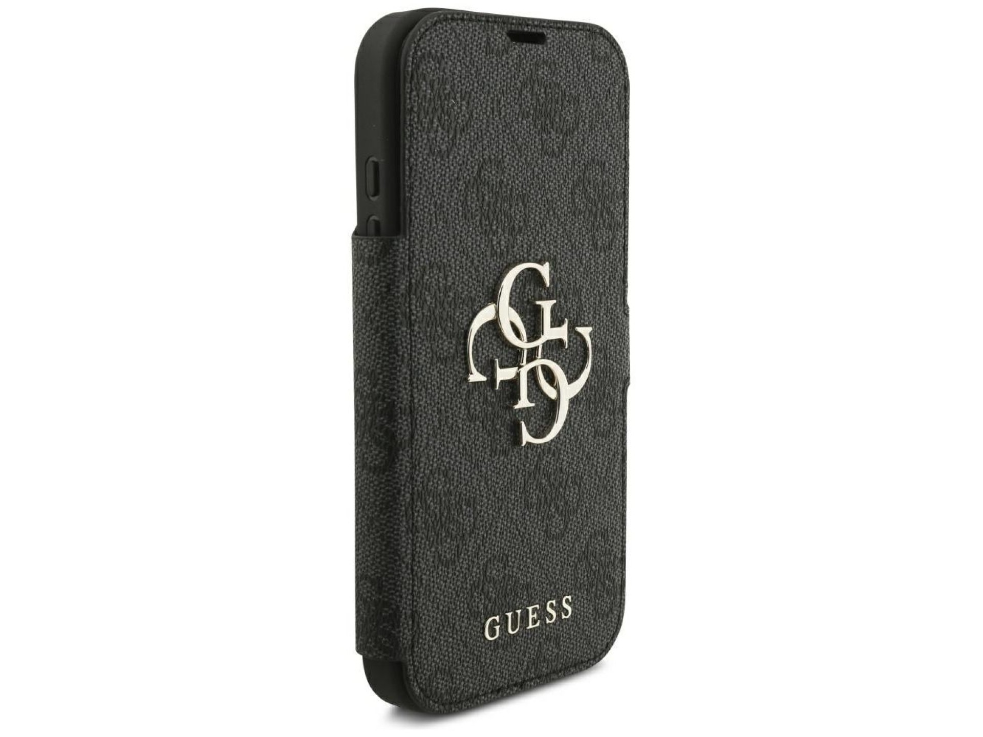Funda Guess Book 4G con logo metálico para iPhone 18 Pro / 17 Pro - Negra