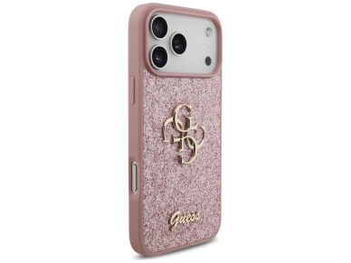 Guess Fixed Glitter Big 4G Case for iPhone 18 Pro Max / 17 Pro Max - Pink Guess Fixed Glitter Big 4G Case for iPhone 18 Pro Max / 17 Pro Max - Pink