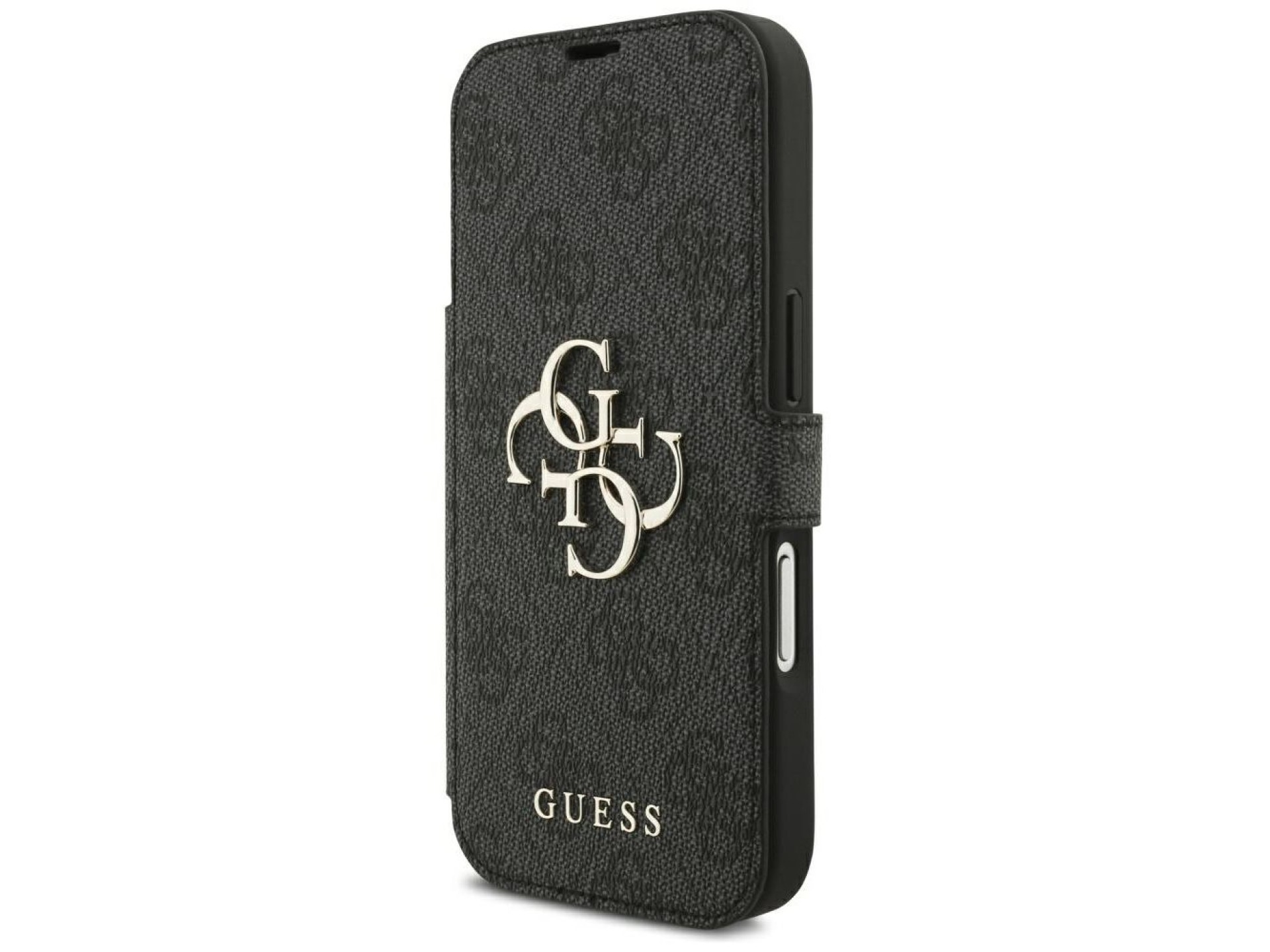 Funda Guess Book 4G con logo metálico para iPhone 18 Pro / 17 Pro - Negra