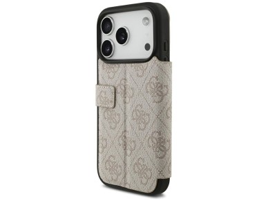 Capa Guess Book 4G com Logo Met�lico para iPhone 18 Pro / 17 Pro - Rosa