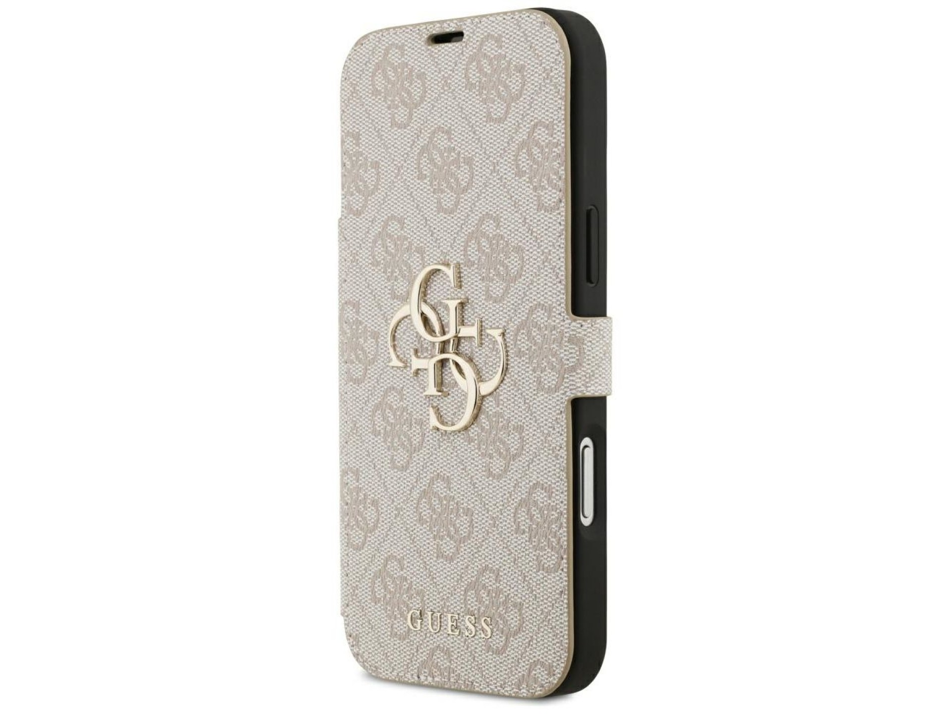 Funda Guess Book 4G con logo metálico para iPhone 18 Pro Max / 17 Pro Max - Rosa