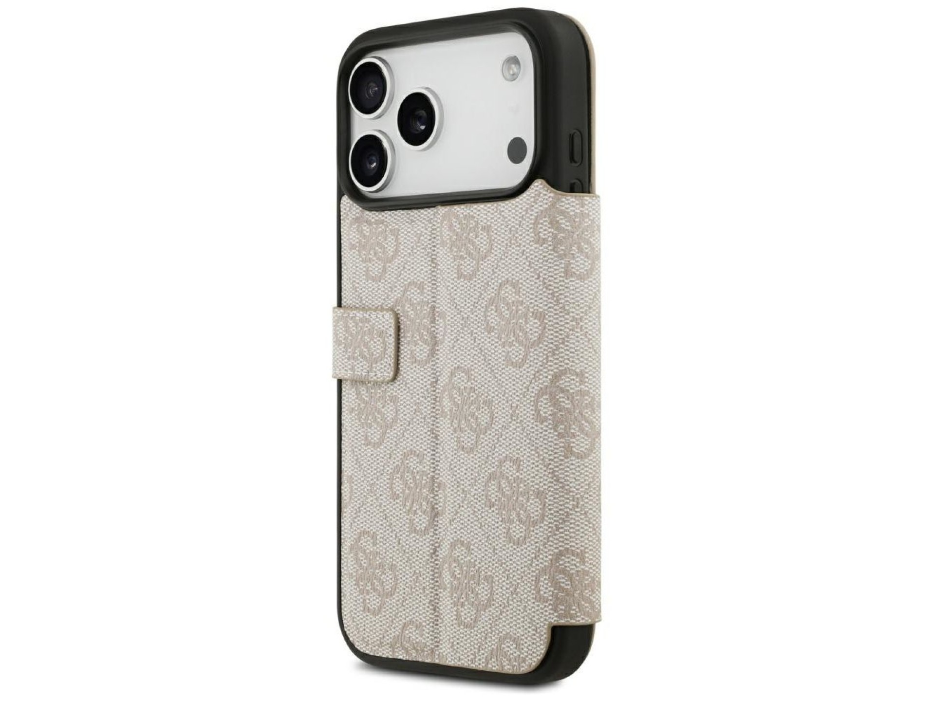 Funda Guess Book 4G con logo metálico para iPhone 18 Pro Max / 17 Pro Max - Rosa