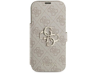 Capa Guess Book 4G com Logo Met�lico para iPhone 18 Pro / 17 Pro - Rosa