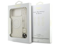 Guess IML Flowers Allover Electroplated with Pearl Strap MagSafe Case for iPhone 18 Pro Max / 17 Pro
