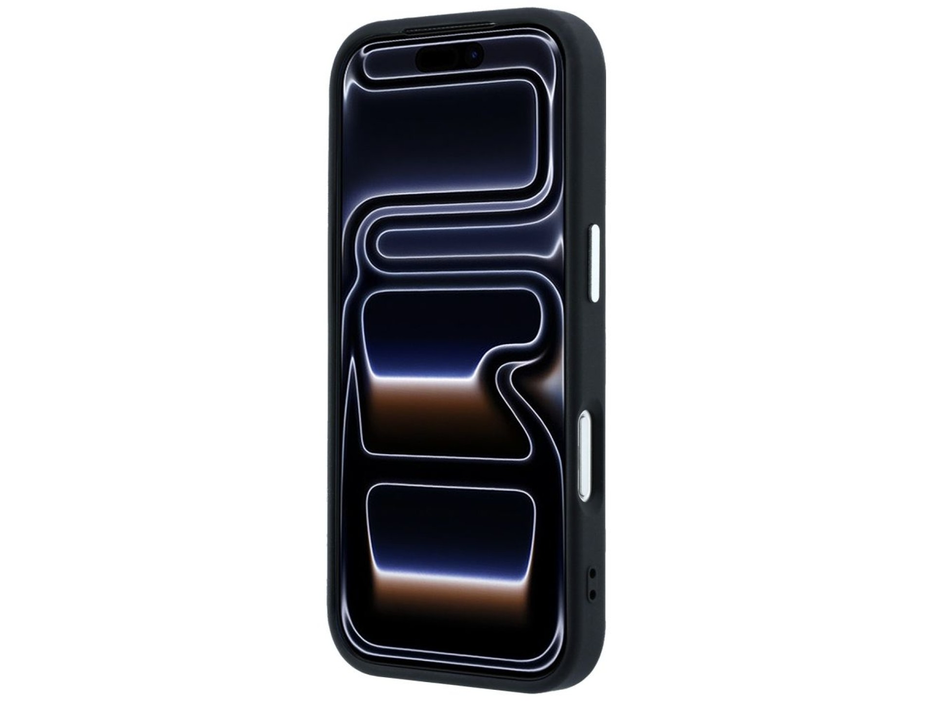 Capa MagSafe com logo triangular texturizado da Guess para iPhone 17 Pro Max / 18 Pro Max - Preta
