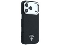 Capa MagSafe com logo triangular texturizado da Guess para iPhone 17 Pro / 18 Pro - Preta Capa MagSafe com logo triangular texturizado da Guess para iPhone 17 Pro / 18 Pro - Preta