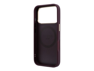 Capa Guess Peony 4G com logo pequeno e MagSafe para iPhone 17 Pro / 18 Pro - Bordô Capa Guess Peony 4G com logo pequeno e MagSafe para iPhone 17 Pro / 18 Pro - Bordô