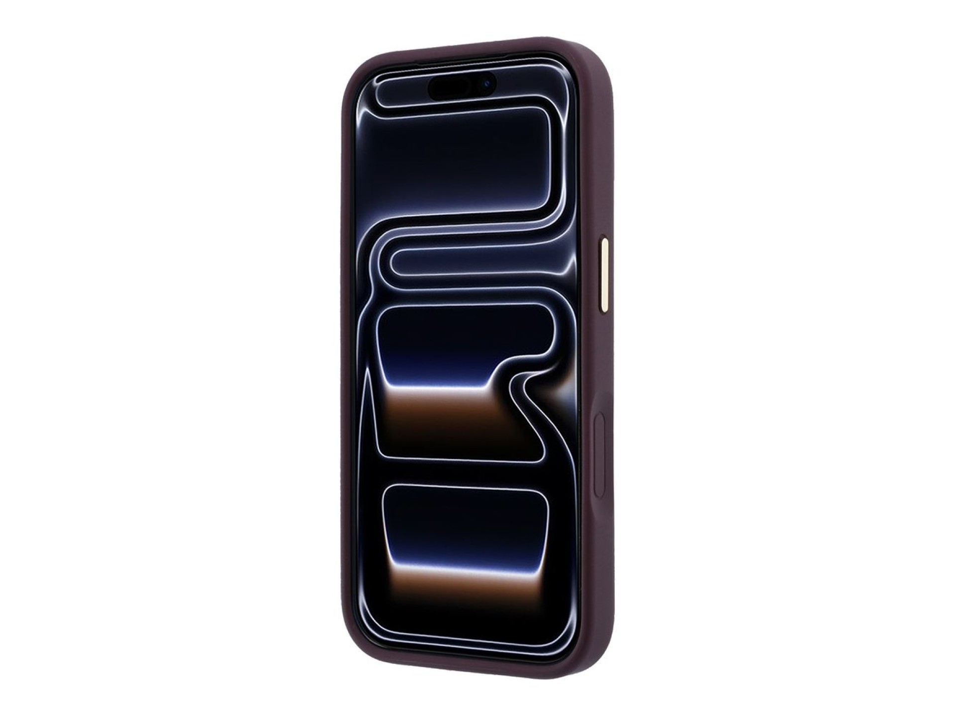 Capa Guess Peony 4G com logo pequeno e MagSafe para iPhone 17 Pro / 18 Pro - Bordô