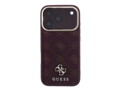 Capa Guess Peony 4G com logo pequeno e MagSafe para iPhone 17 Pro / 18 Pro - Bordô Capa Guess Peony 4G com logo pequeno e MagSafe para iPhone 17 Pro / 18 Pro - Bordô