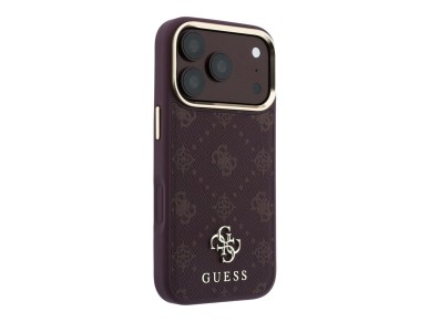 Capa Guess Peony 4G com logo pequeno e MagSafe para iPhone 17 Pro / 18 Pro - Bordô Capa Guess Peony 4G com logo pequeno e MagSafe para iPhone 17 Pro / 18 Pro - Bordô