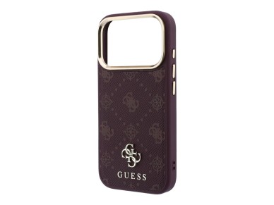 Capa Guess Peony 4G com logo pequeno e MagSafe para iPhone 17 Pro / 18 Pro - Bordô Capa Guess Peony 4G com logo pequeno e MagSafe para iPhone 17 Pro / 18 Pro - Bordô