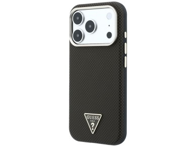 Capa Guess Kevlar com Logo Triangular e MagSafe para iPhone 17 Pro / 18 Pro - Marrom