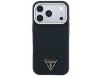 Capa Guess Kevlar com Logo Triangular e MagSafe para iPhone 17 Pro / 18 Pro - Preta Capa Guess Kevlar com Logo Triangular e MagSafe para iPhone 17 Pro / 18 Pro - Preta