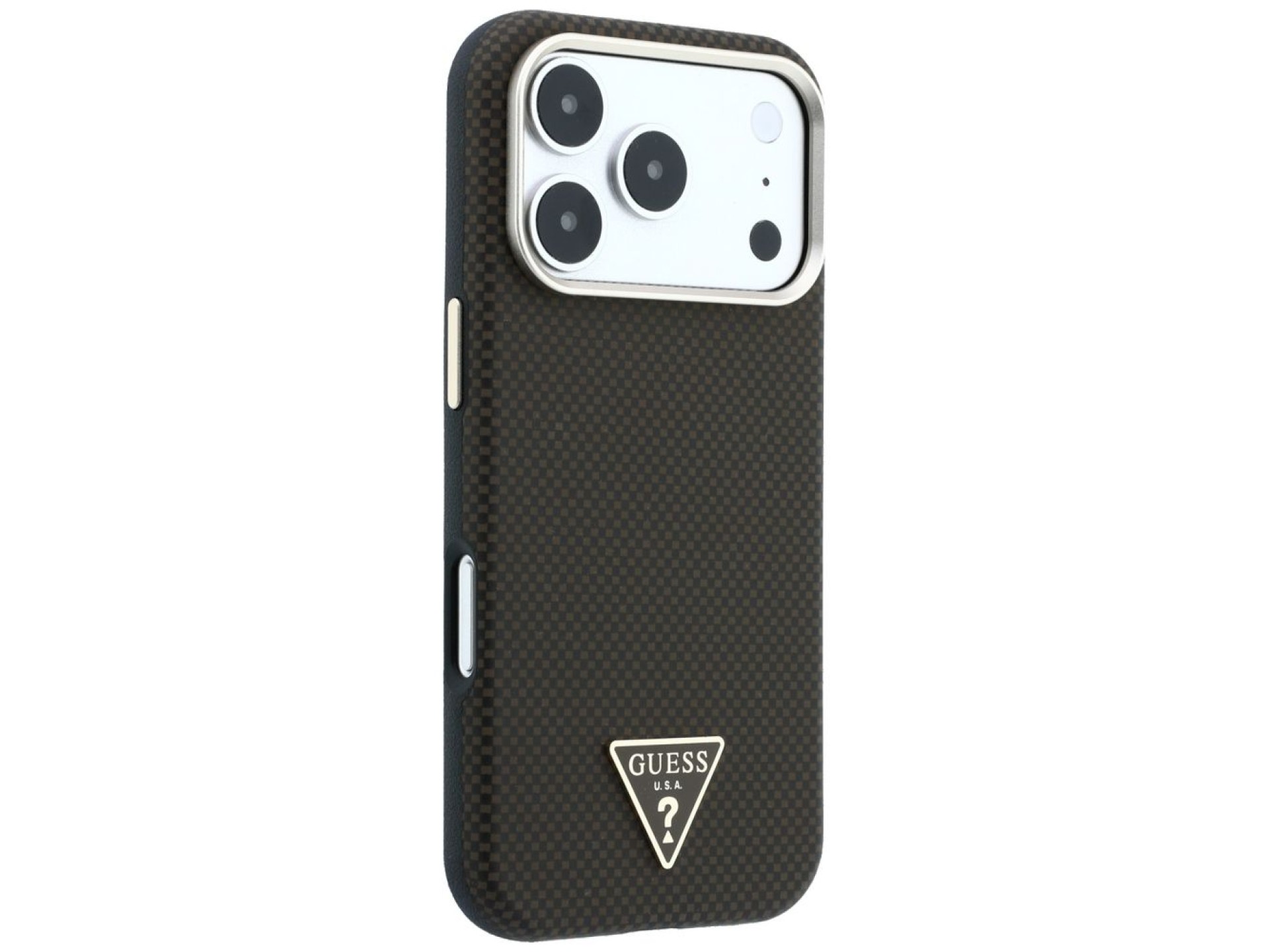 Guess Kevlar Triangle Logo MagSafe Case for iPhone 17 Pro Max / 18 Pro Max - Brown