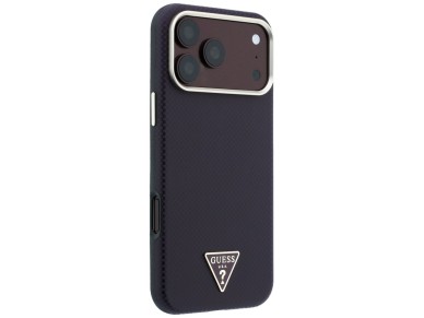Guess Kevlar Triangle Logo MagSafe Case for iPhone 17 Pro / 18 Pro - Burgundy Guess Kevlar Triangle Logo MagSafe Case for iPhone 17 Pro / 18 Pro - Burgundy