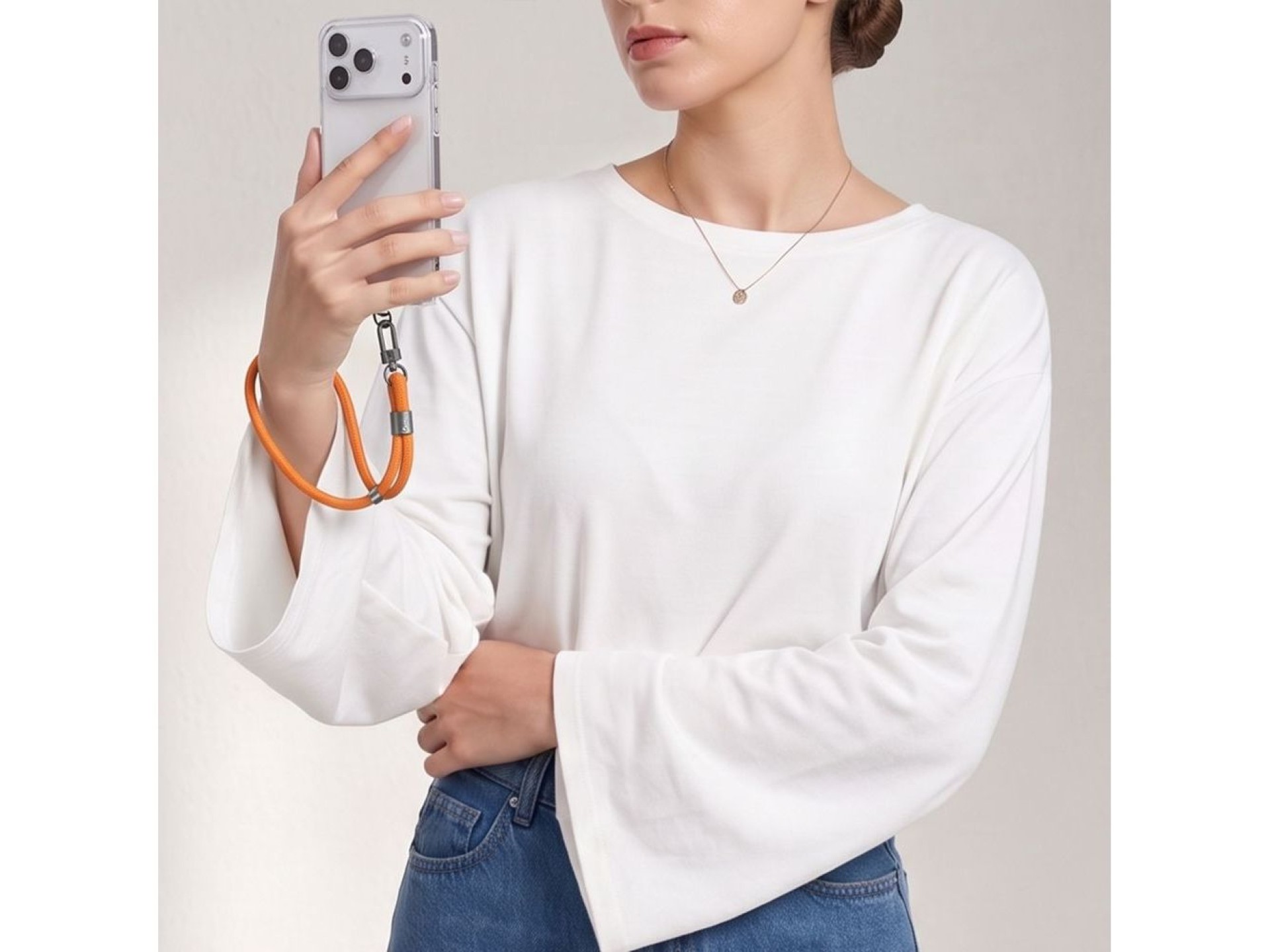 Pulseira de corda Tech-Protect C11S para celular - Laranja