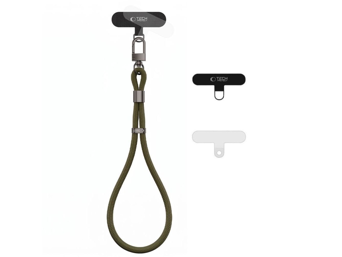 Pulseira de corda Tech-Protect C11S para celular - Verde escuro